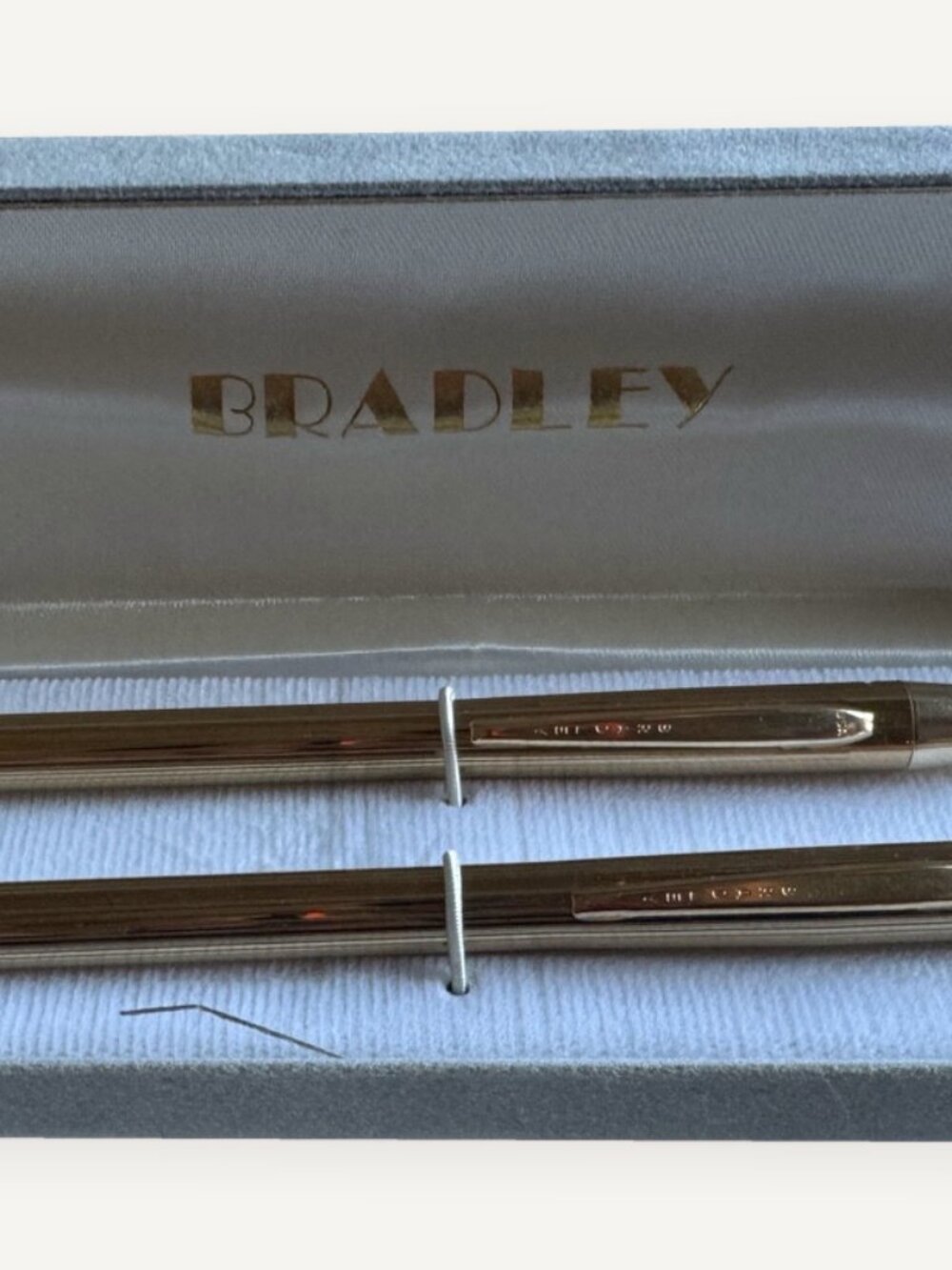 BRADLEY USA Gold-Tone Pen & Pencil Set with Presentation Case